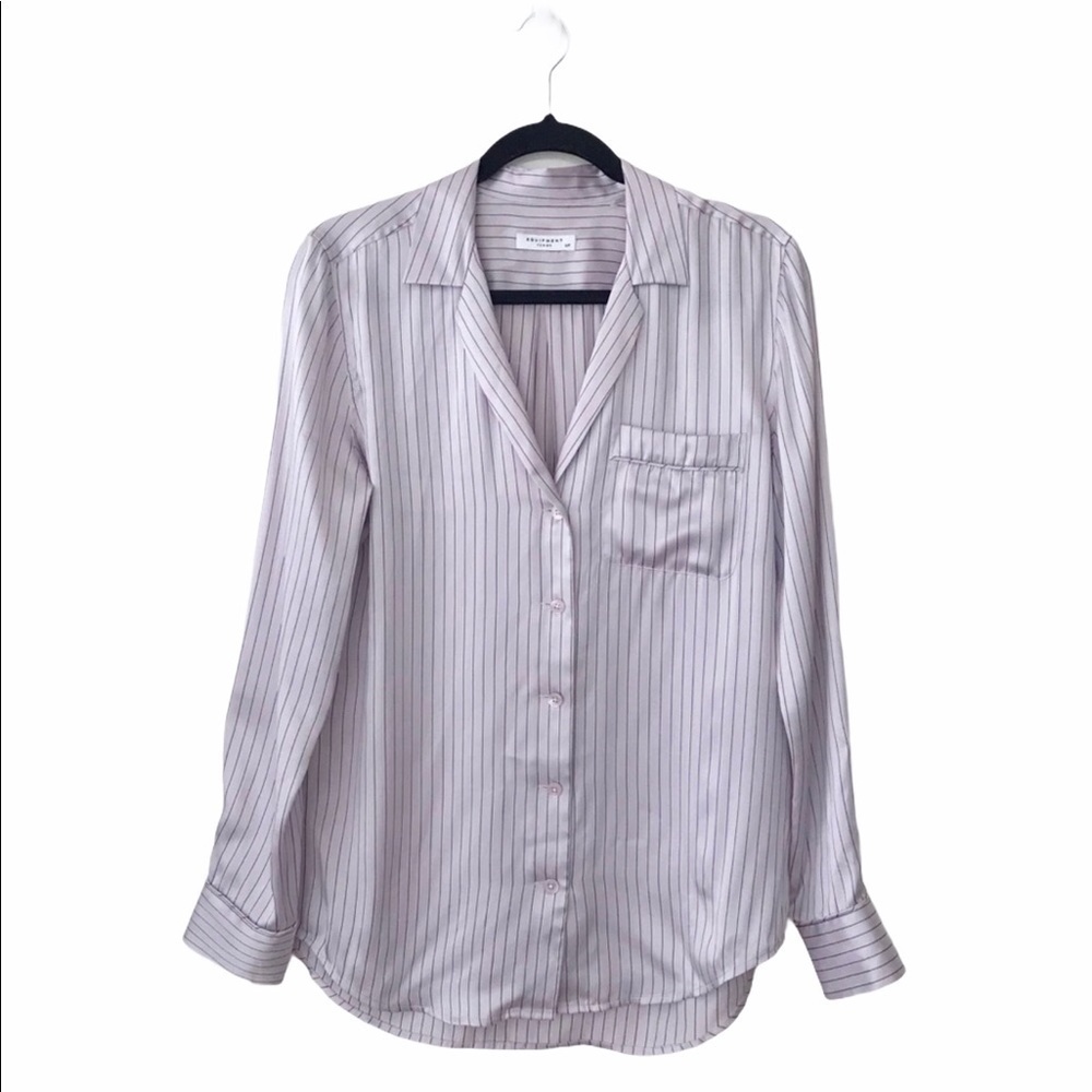 Equipment Keira Pink 100% Silk Button Up Shirt
